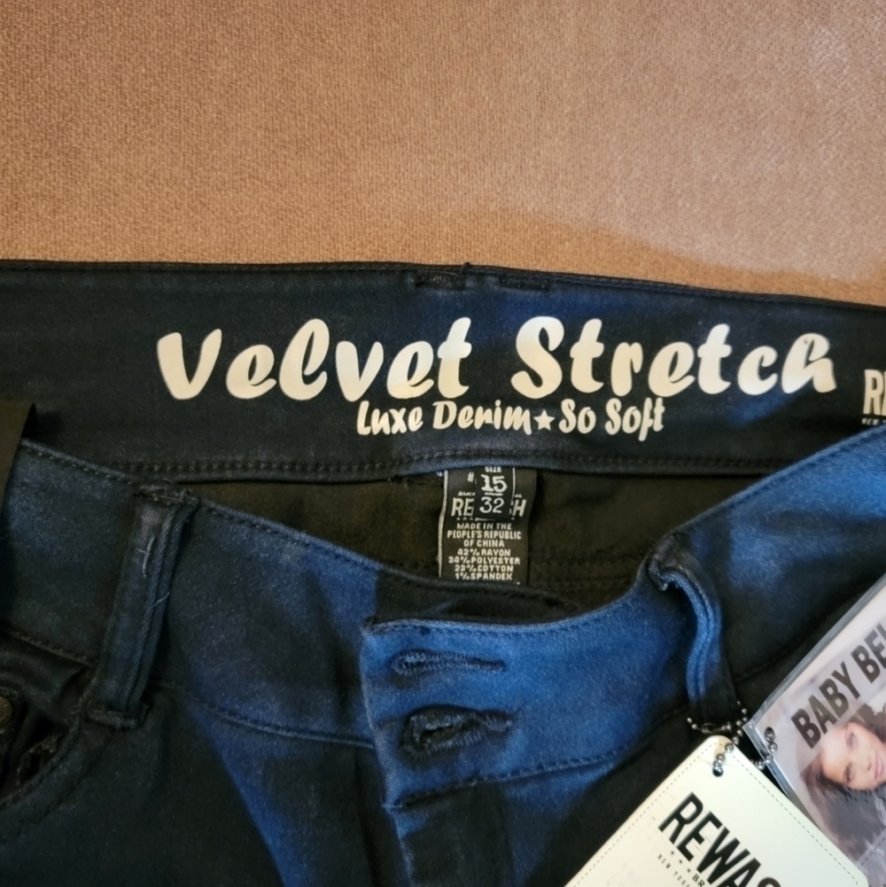 REWASH Velvet Stretch bootcut Jeans Size 15/32 NWT - Picture 7 of 10